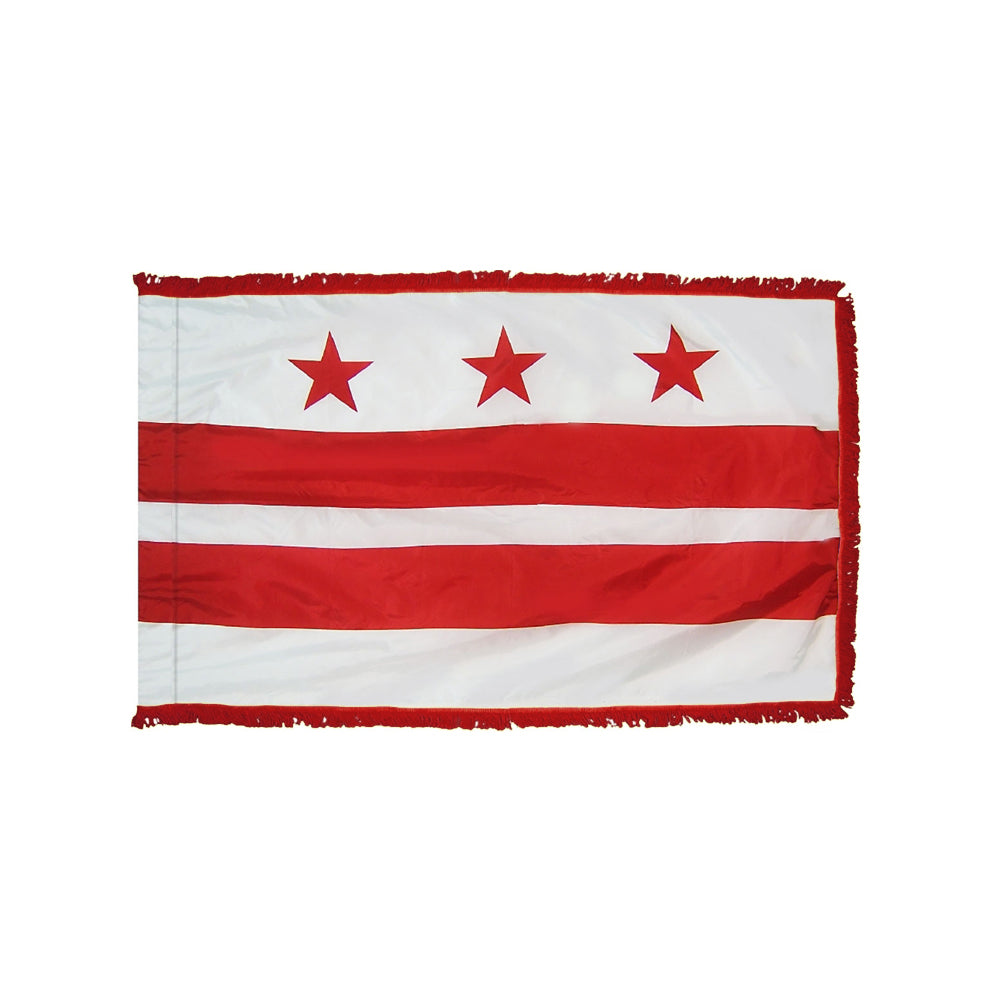 District of Columbia Flag - Indoor & Parade with Red Fringe