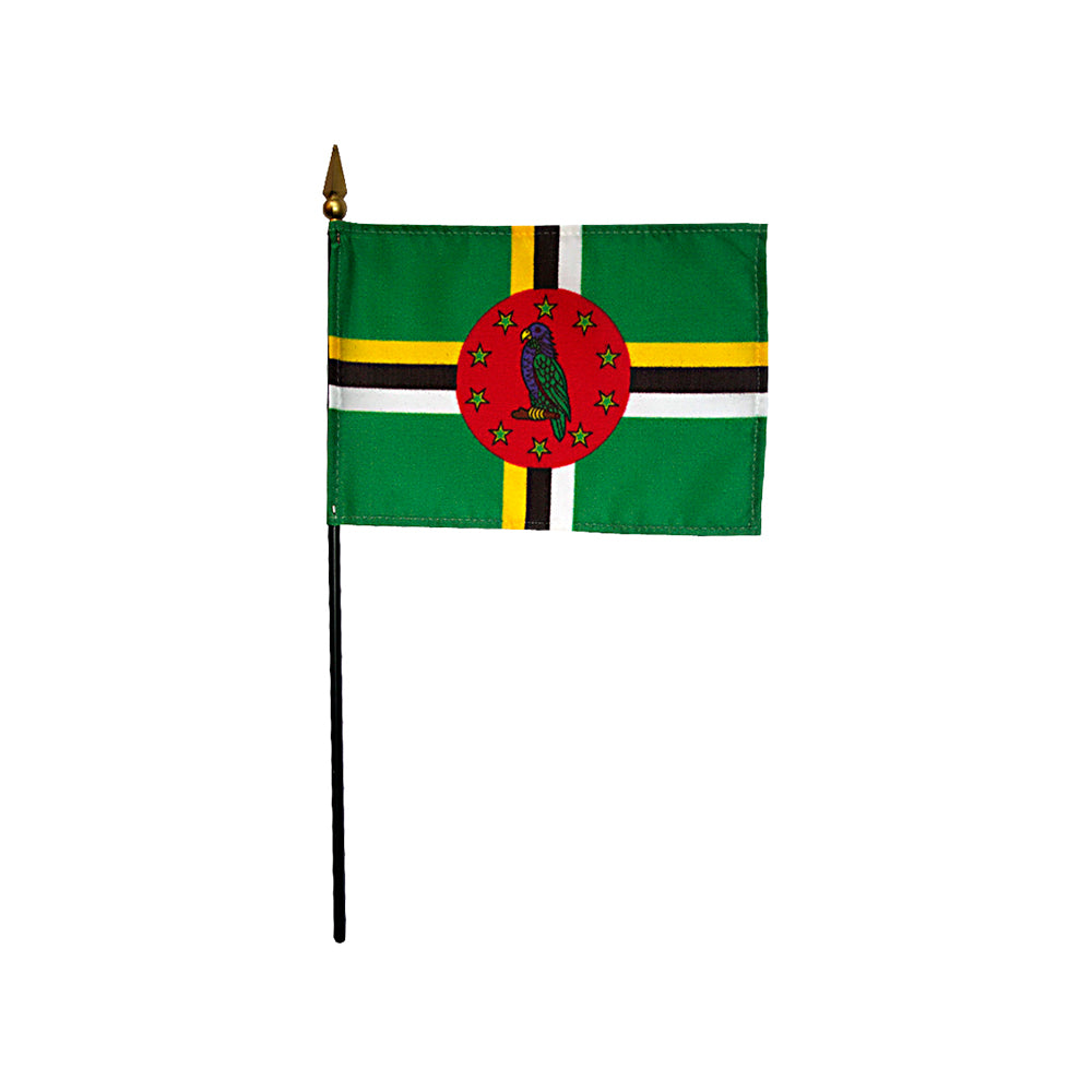 4x6 in. Dominica Stick Flag