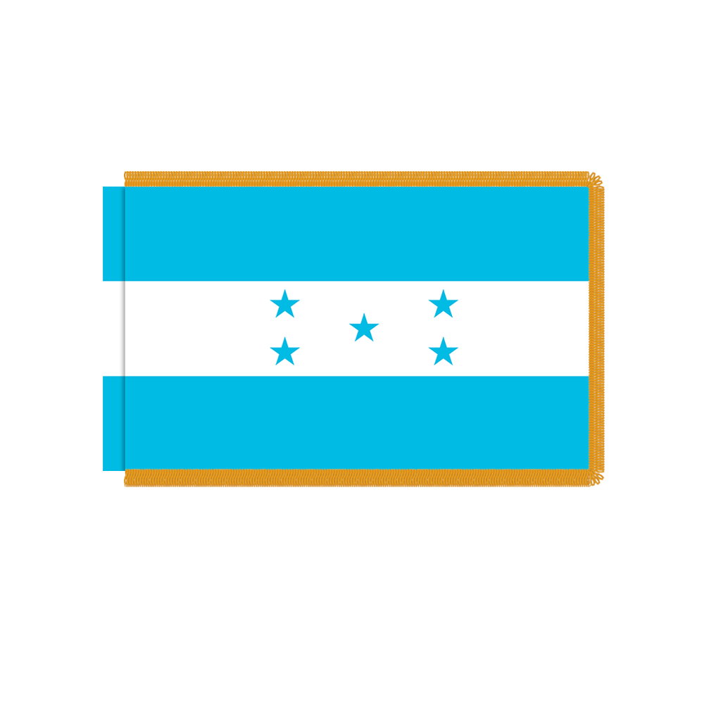 Honduras Flag with Polesleeve & Fringe