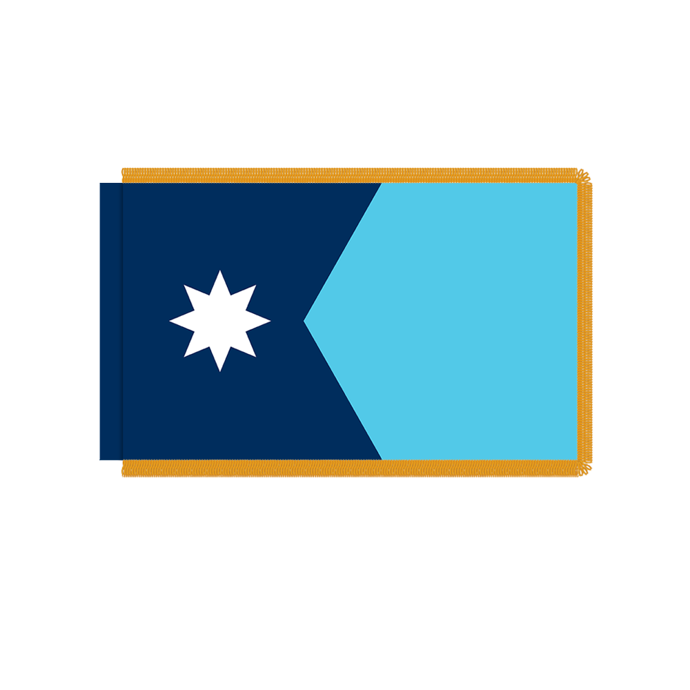 Minnesota Flag with Polesleeve & Fringe