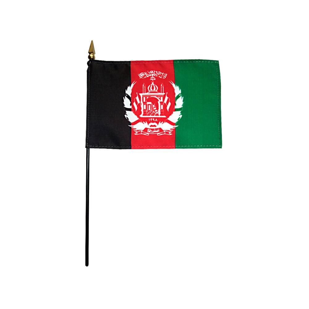 Afghanistan Stick Flag 4x6 in