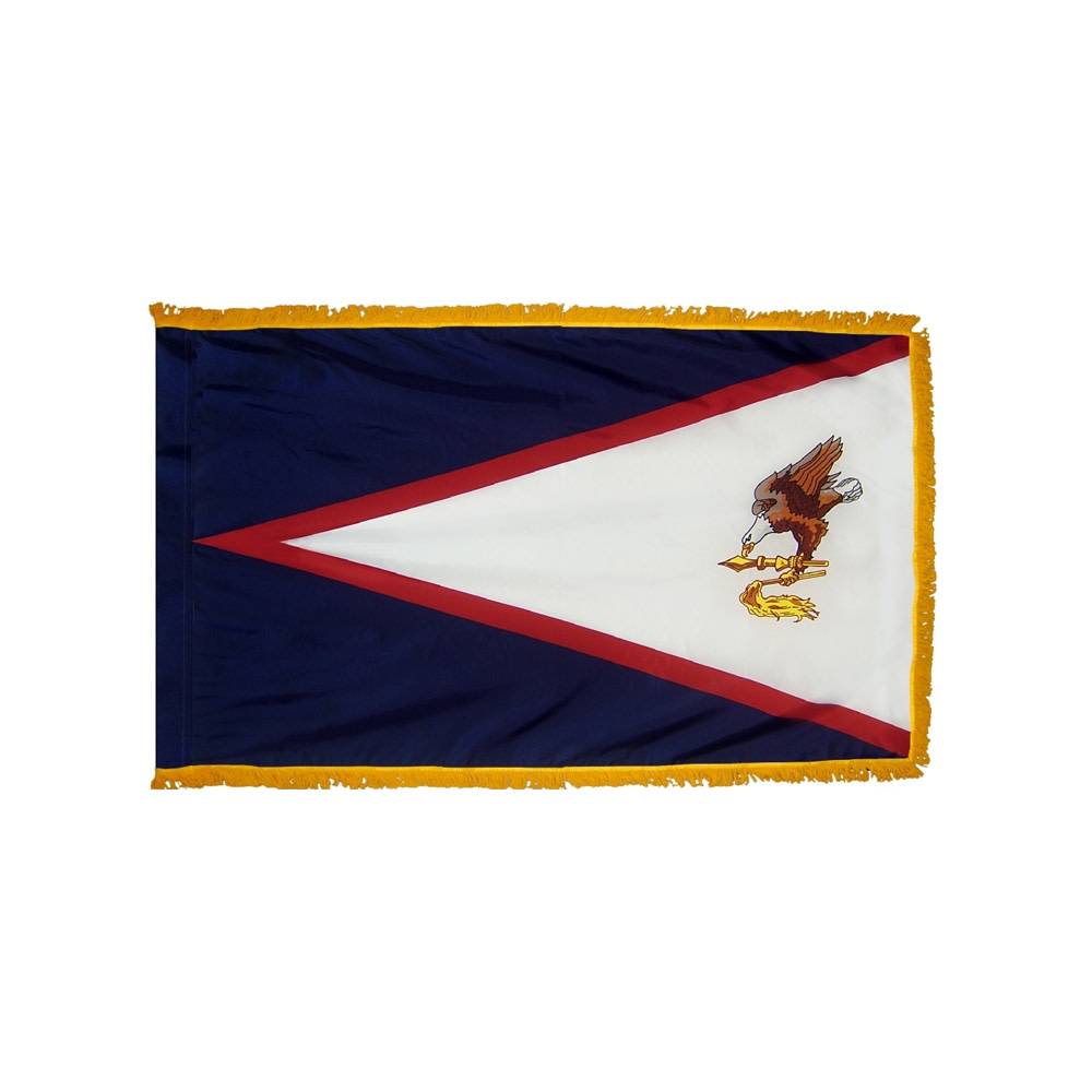 American Samoa Flag with Polesleeve & Fringe