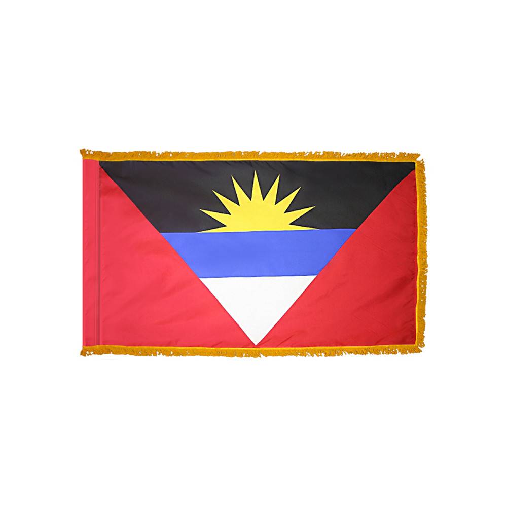 Antigua & Barbuda Flag with Polesleeve & Fringe