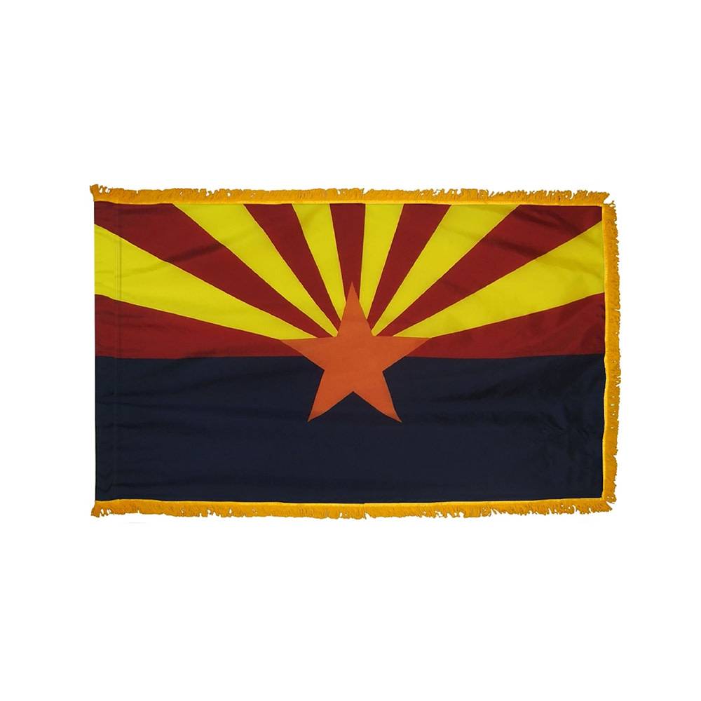 Arizona Flag with Polesleeve & Fringe