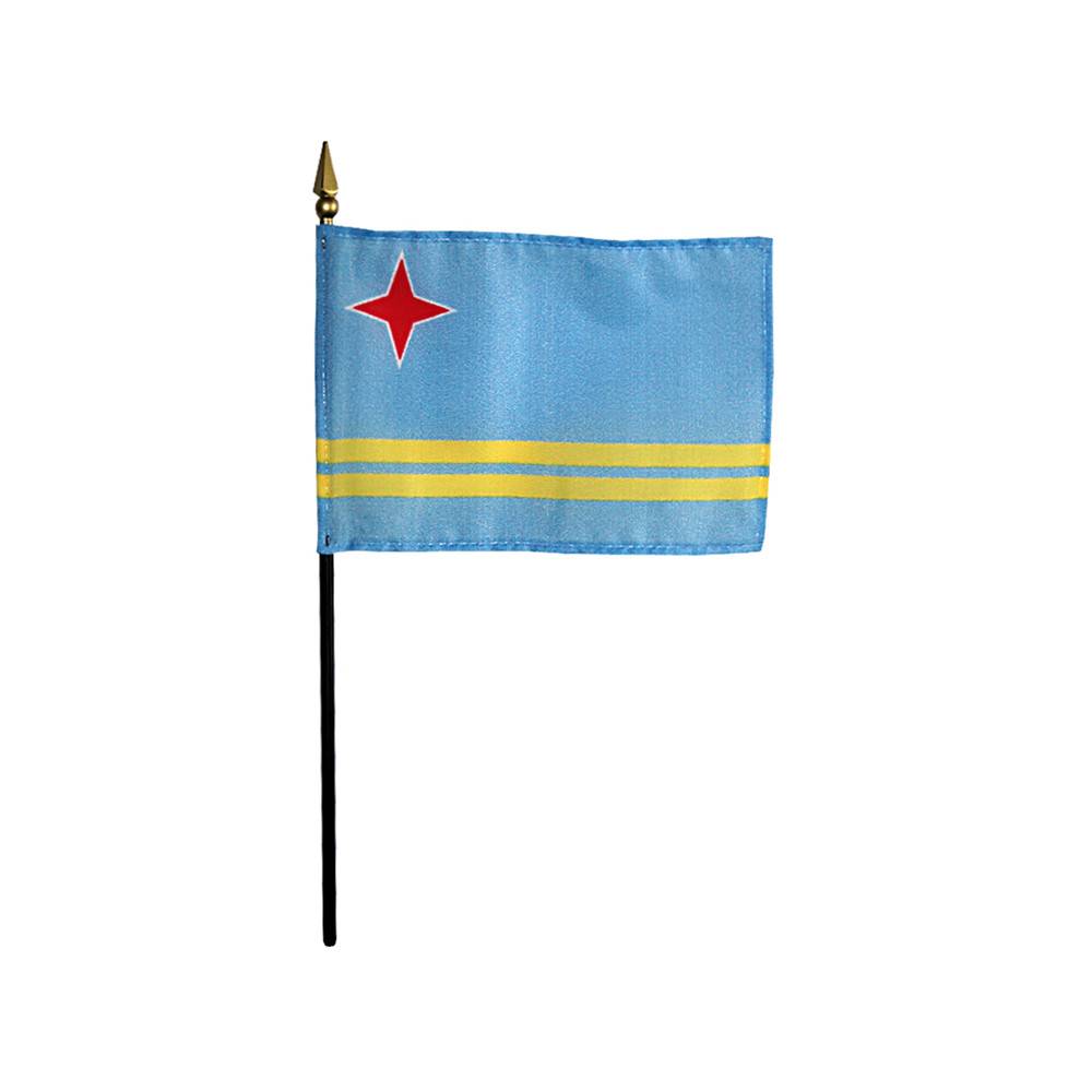 4x6 in. Aruba Stick Flag