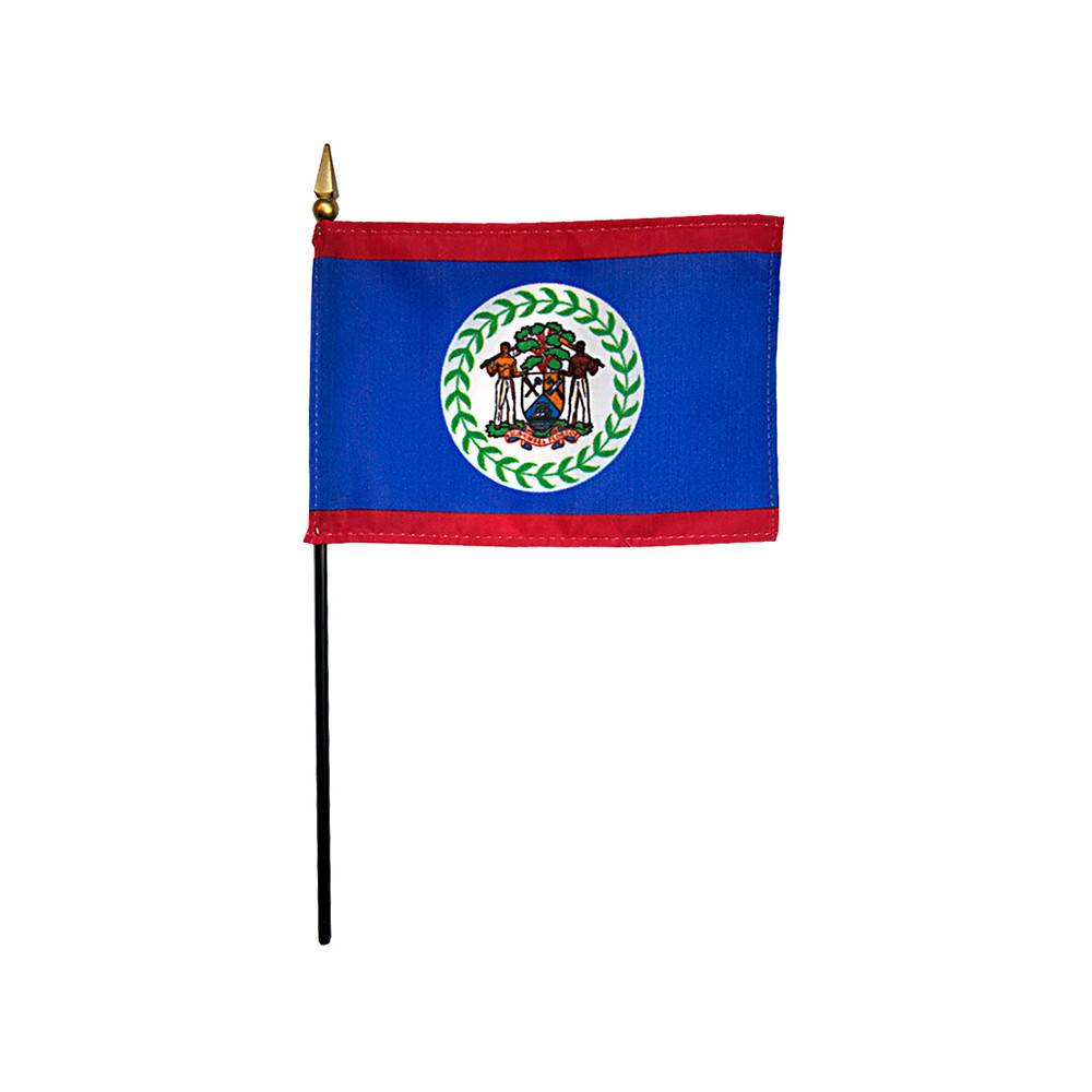 4x6 in. Belize Stick Flag