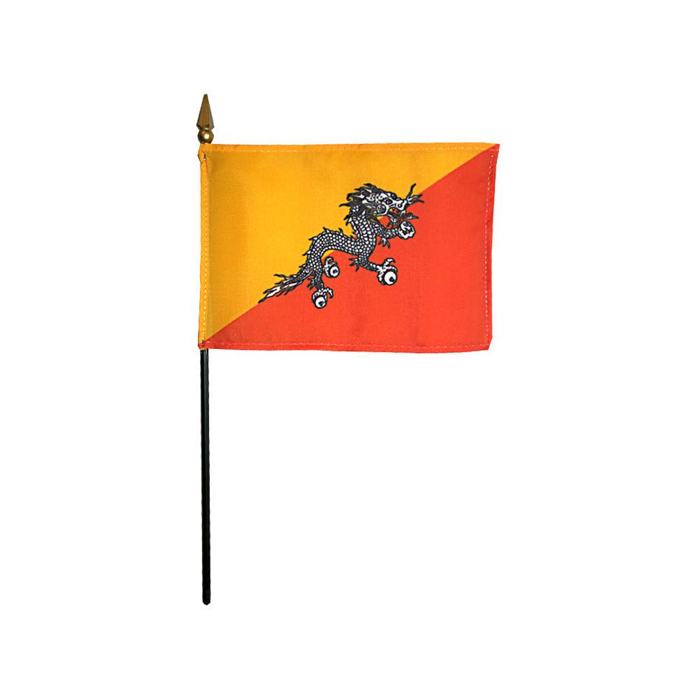 4x6 in. Bhutan Stick Flag