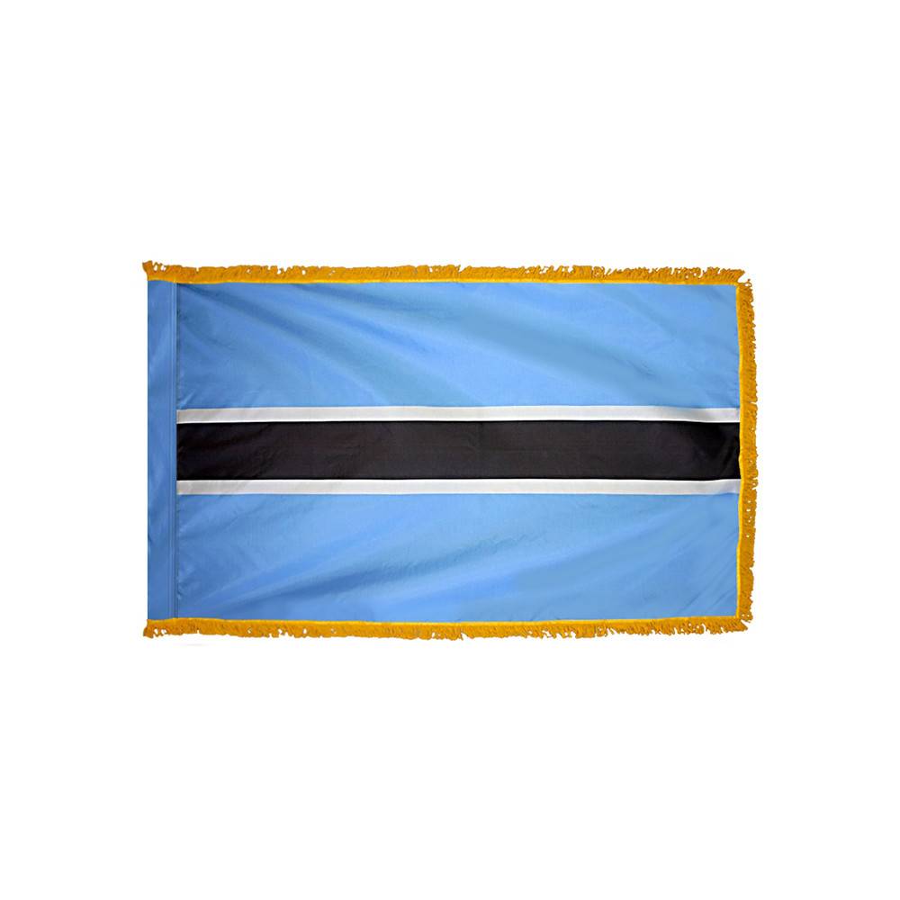 Botswana Flag with Polesleeve & Fringe