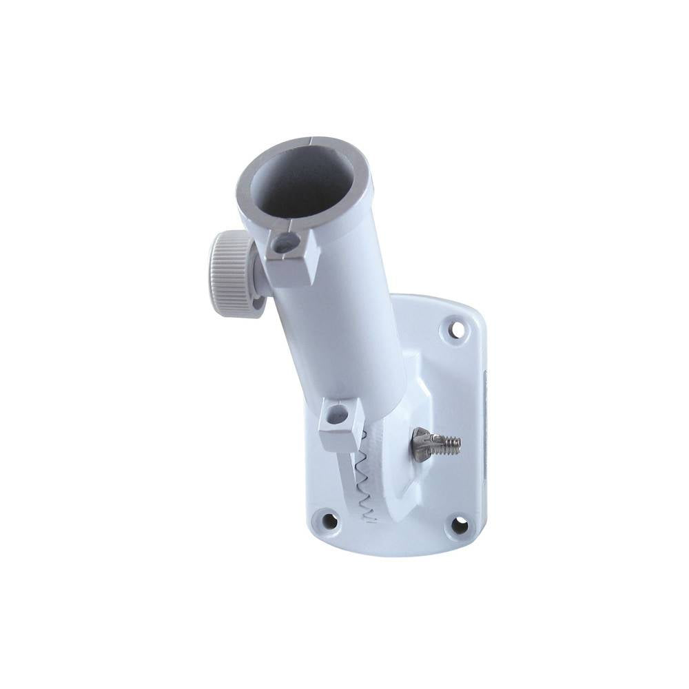 White Deluxe Adjustable Bracket for 1 in. Diameter Flagpole