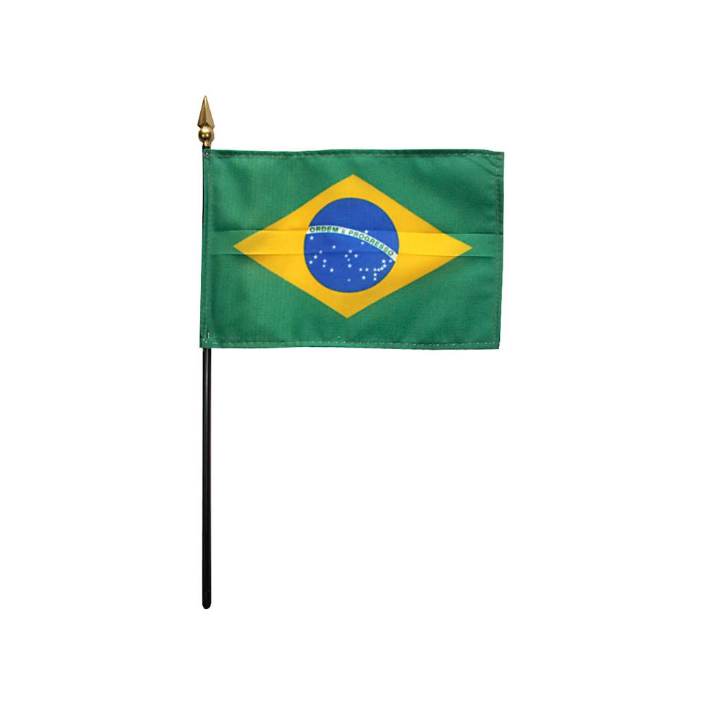 4x6 in. Brazil Stick Flag