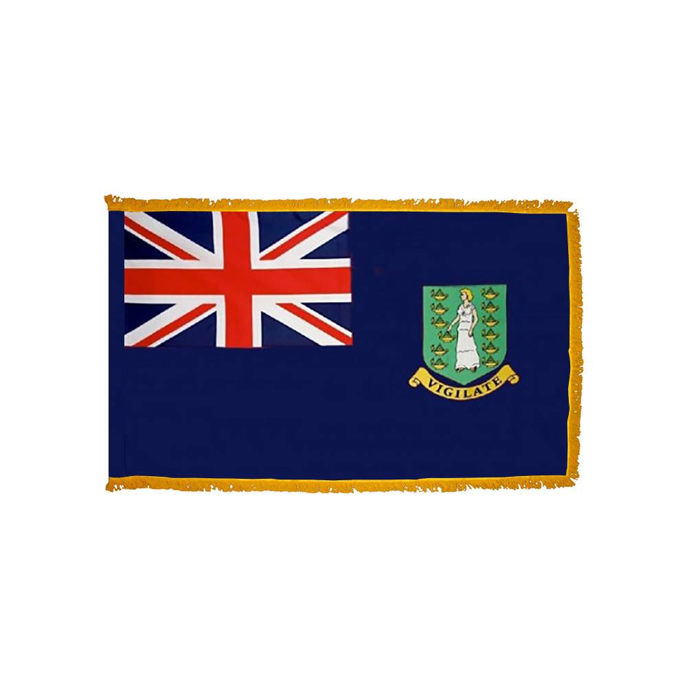 British Virgin Islands Flag with Polesleeve & Fringe