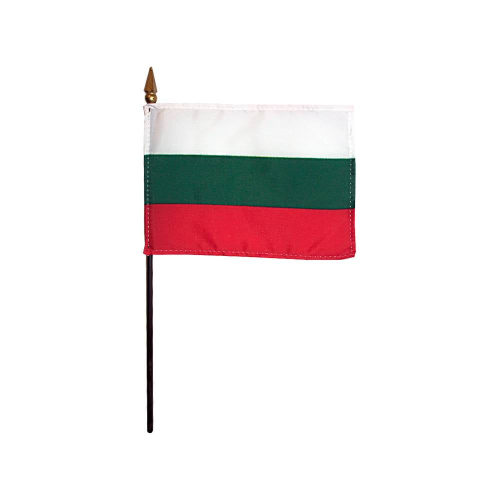 4x6 in. Bulgaria Stick Flag