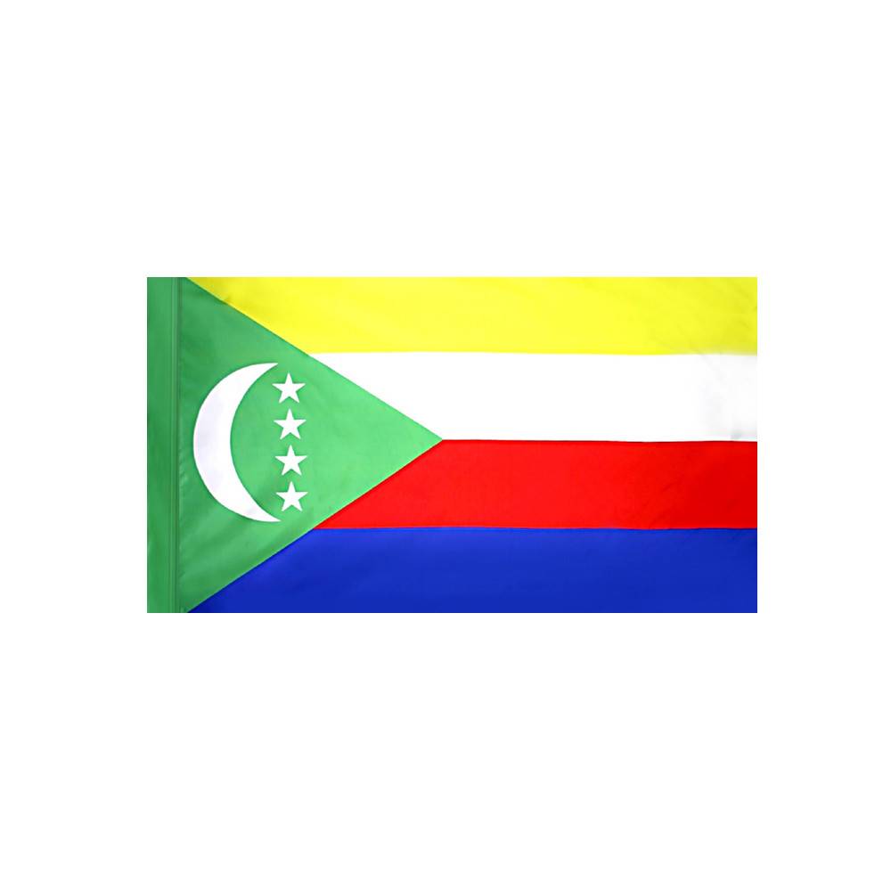 Comoros Flag with Polesleeve