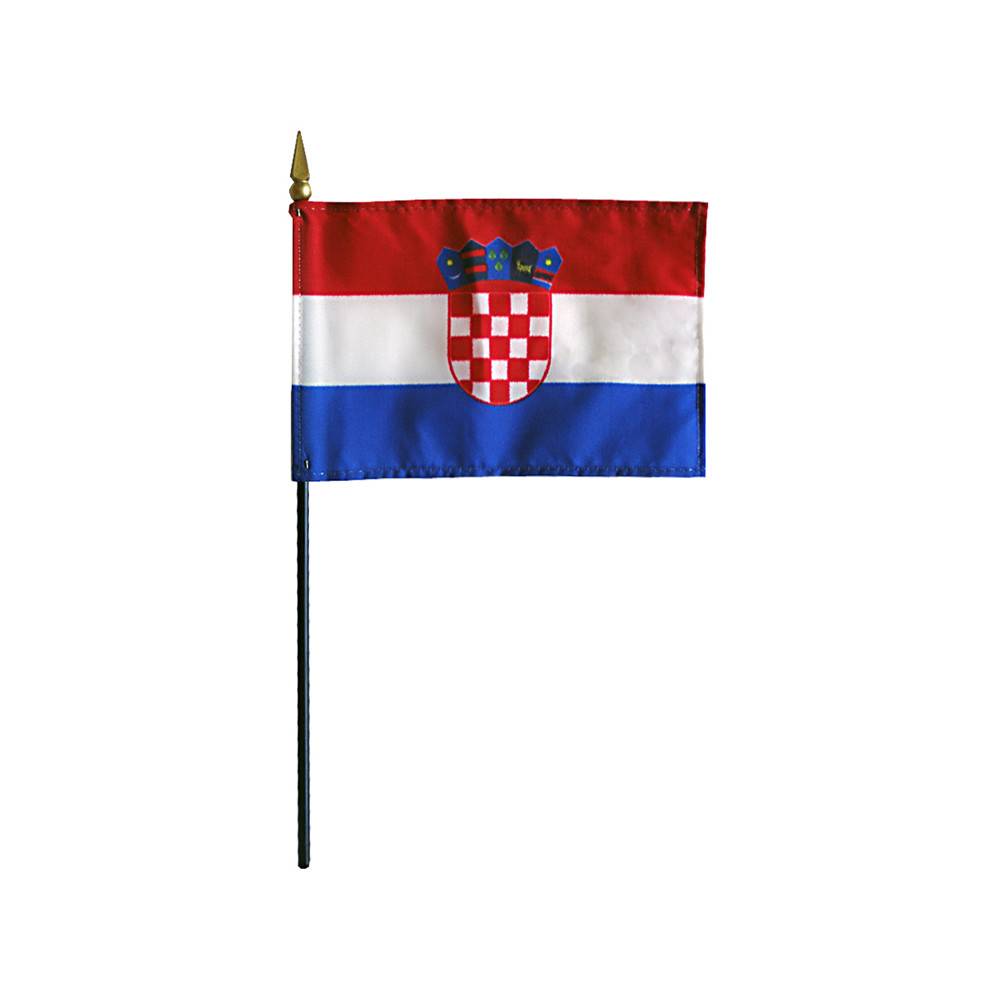 4x6 in. Croatia Stick Flag