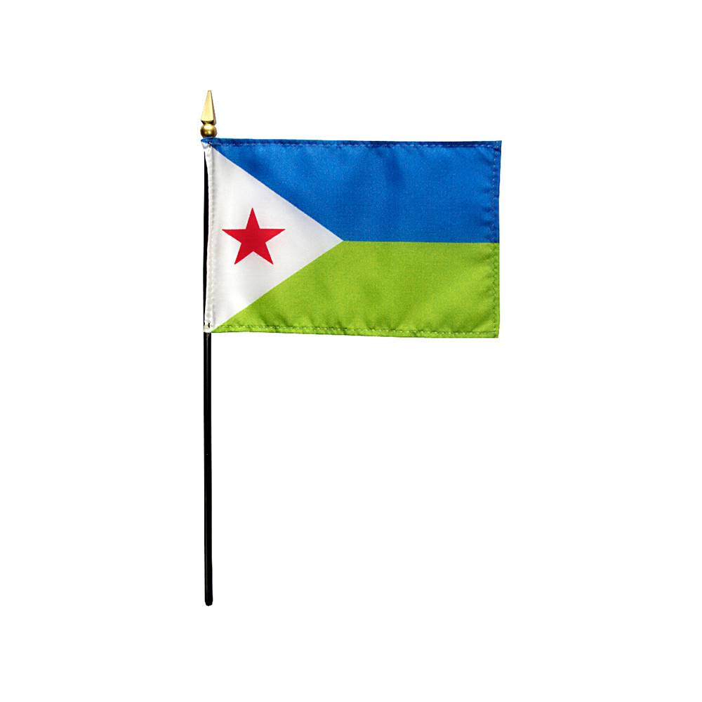 4x6 in. Djibouti Stick Flag