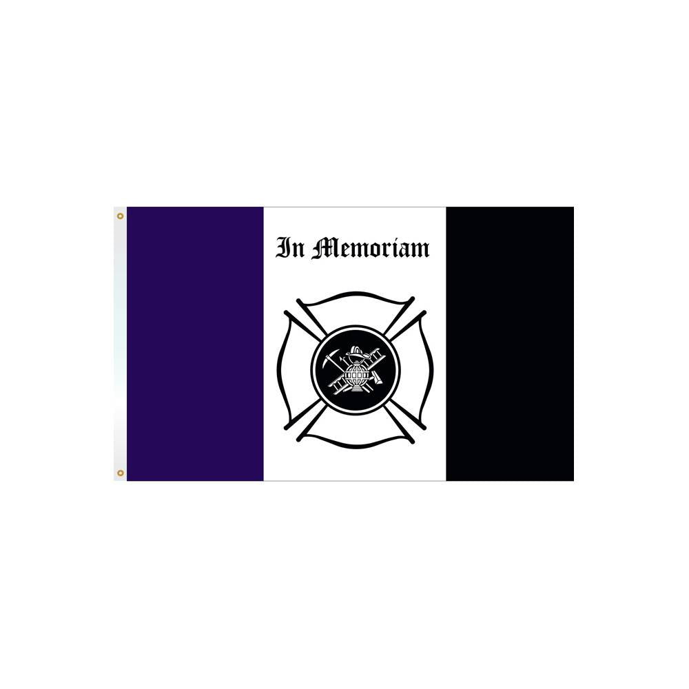 3x5 ft. Fireman Mourning Flag