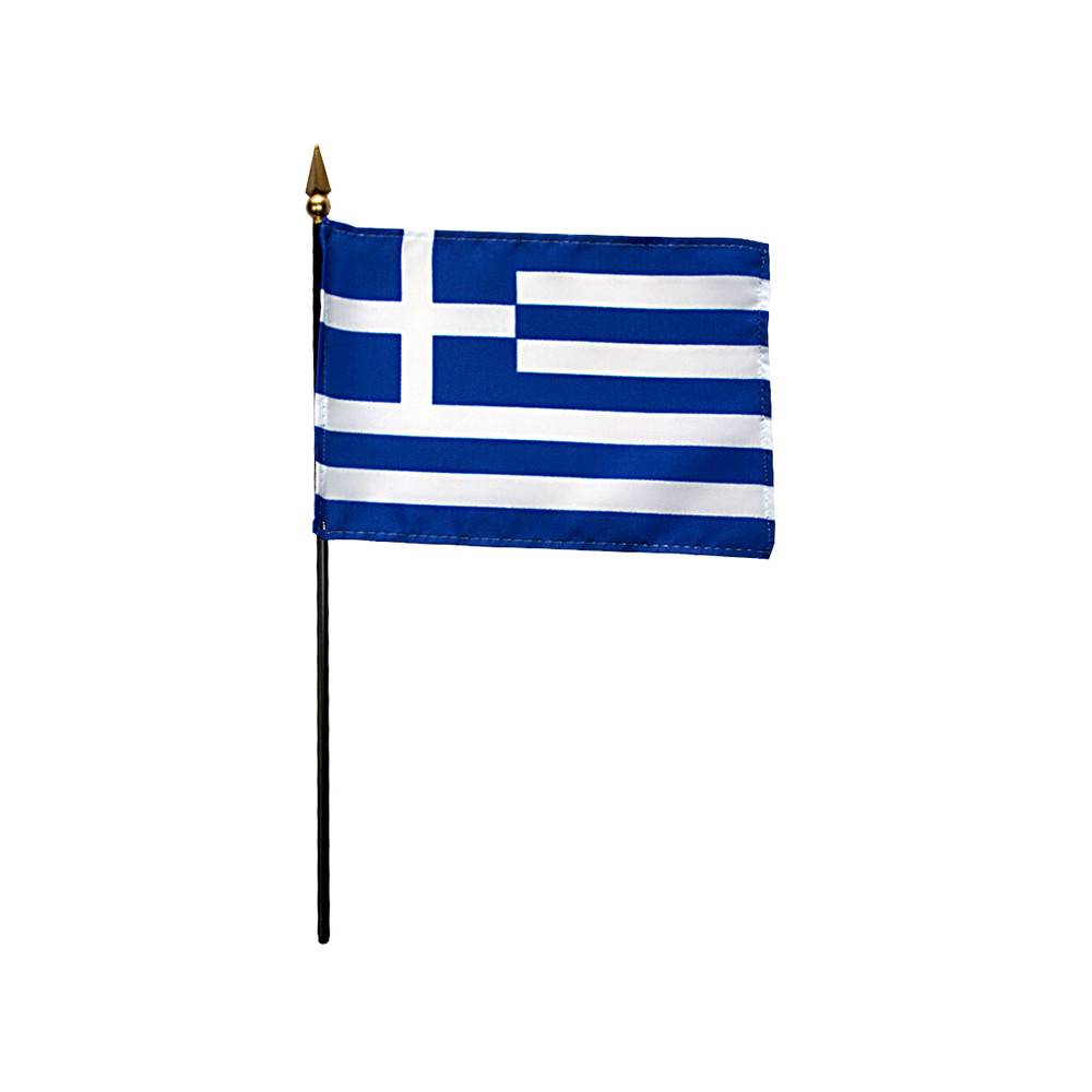 4x6 in. Greece Stick Flag