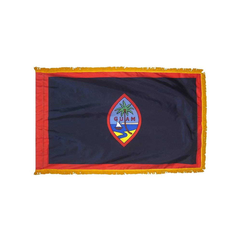 Guam Flag with Polesleeve & Fringe