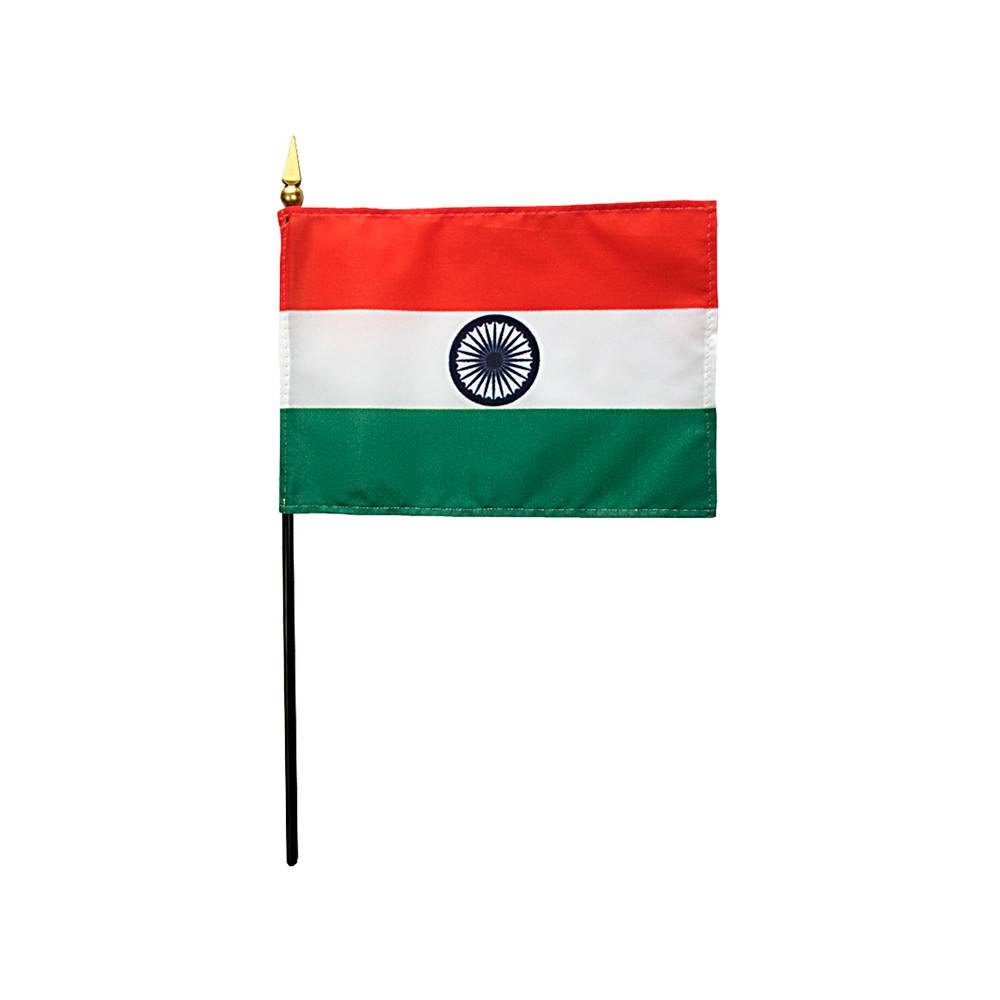 4x6 in. India Stick Flag