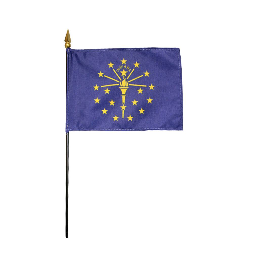 4x6 in. Indiana Stick Flag