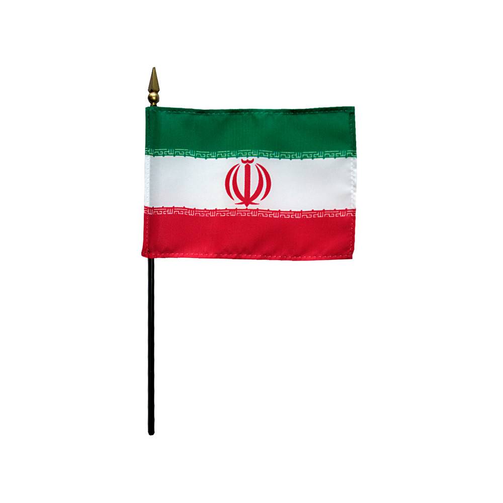 4x6 in. Iran Stick Flag
