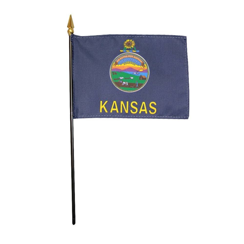 4x6 in. Kansas Stick Flag