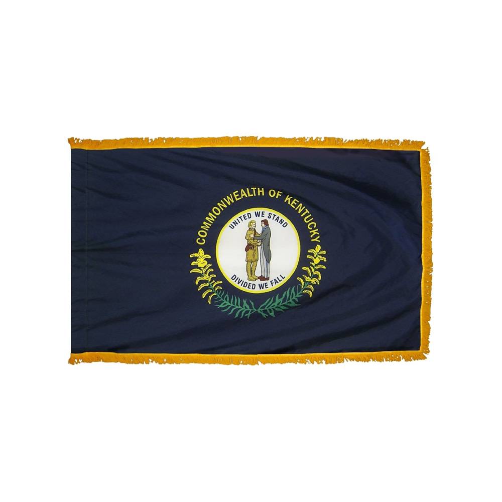 Kentucky Flag with Polesleeve & Fringe