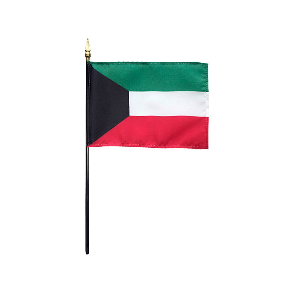 4x6 in. Kuwait Stick Flag