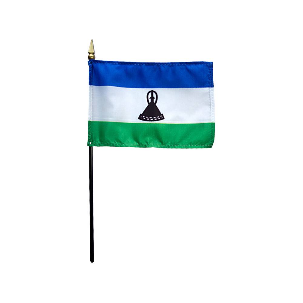 4x6 in. Lesotho Stick Flag