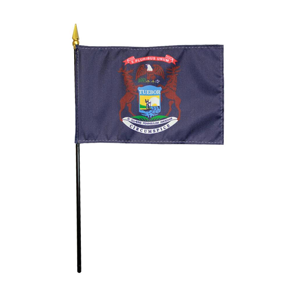 4x6 in. Michigan Stick Flag