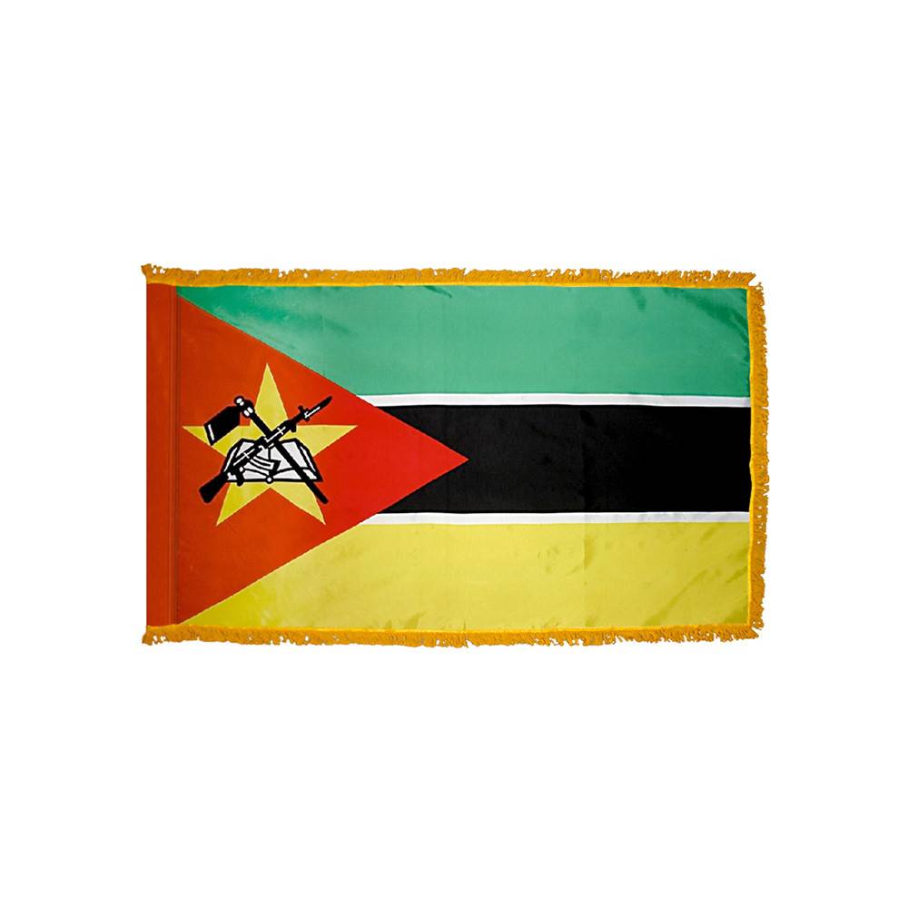 Mozambique Flag with Polesleeve & Fringe