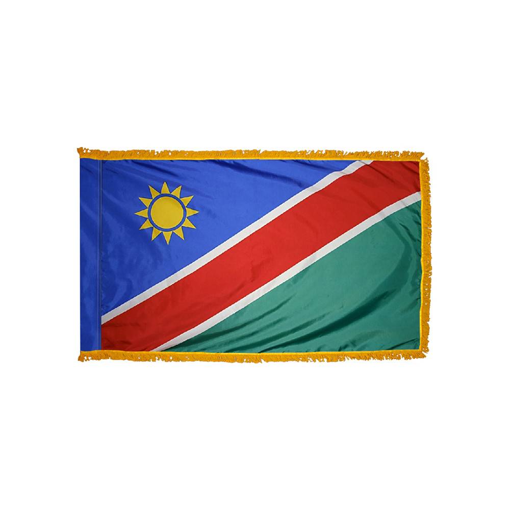 Namibia Flag with Polesleeve & Fringe
