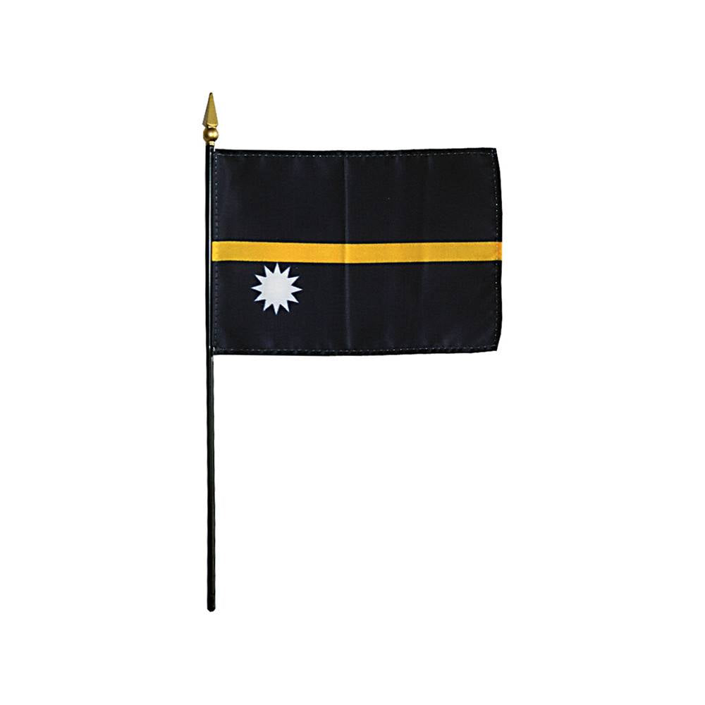 4x6 in. Nauru Stick Flag