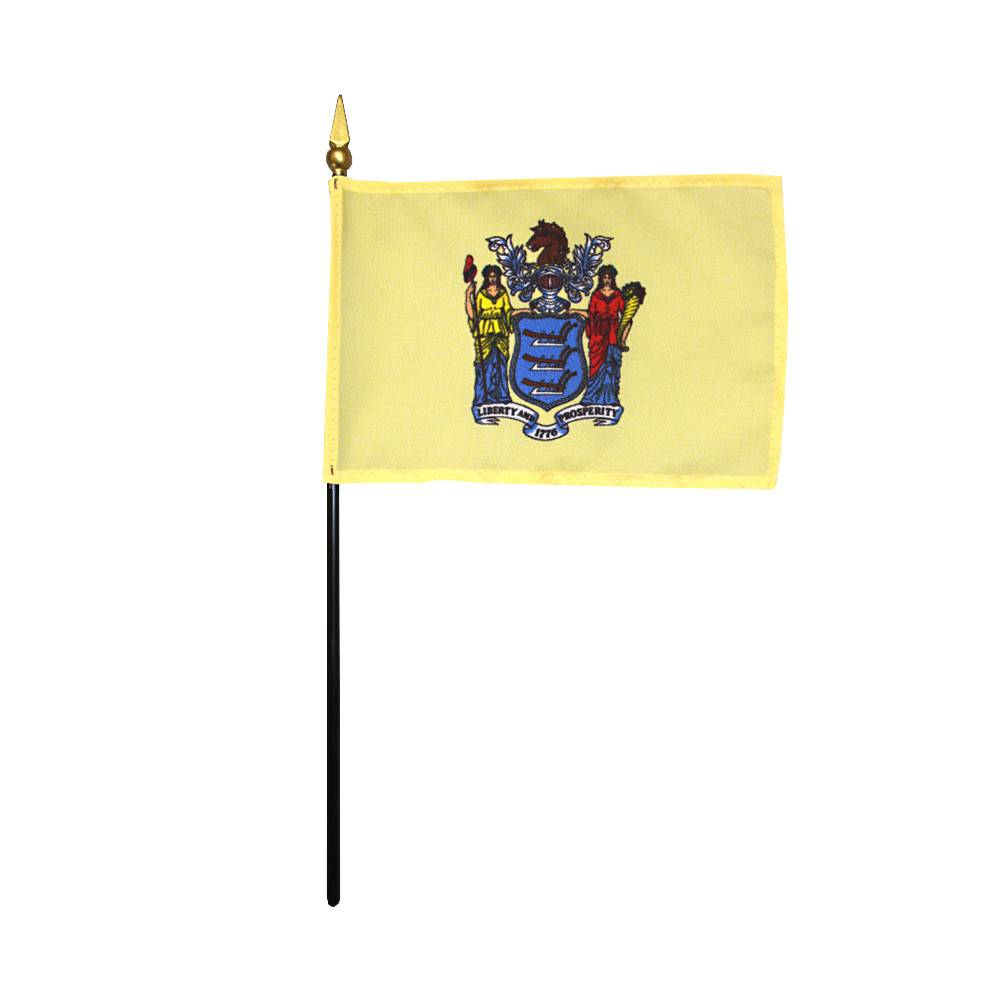 4x6 in. New Jersey Stick Flag