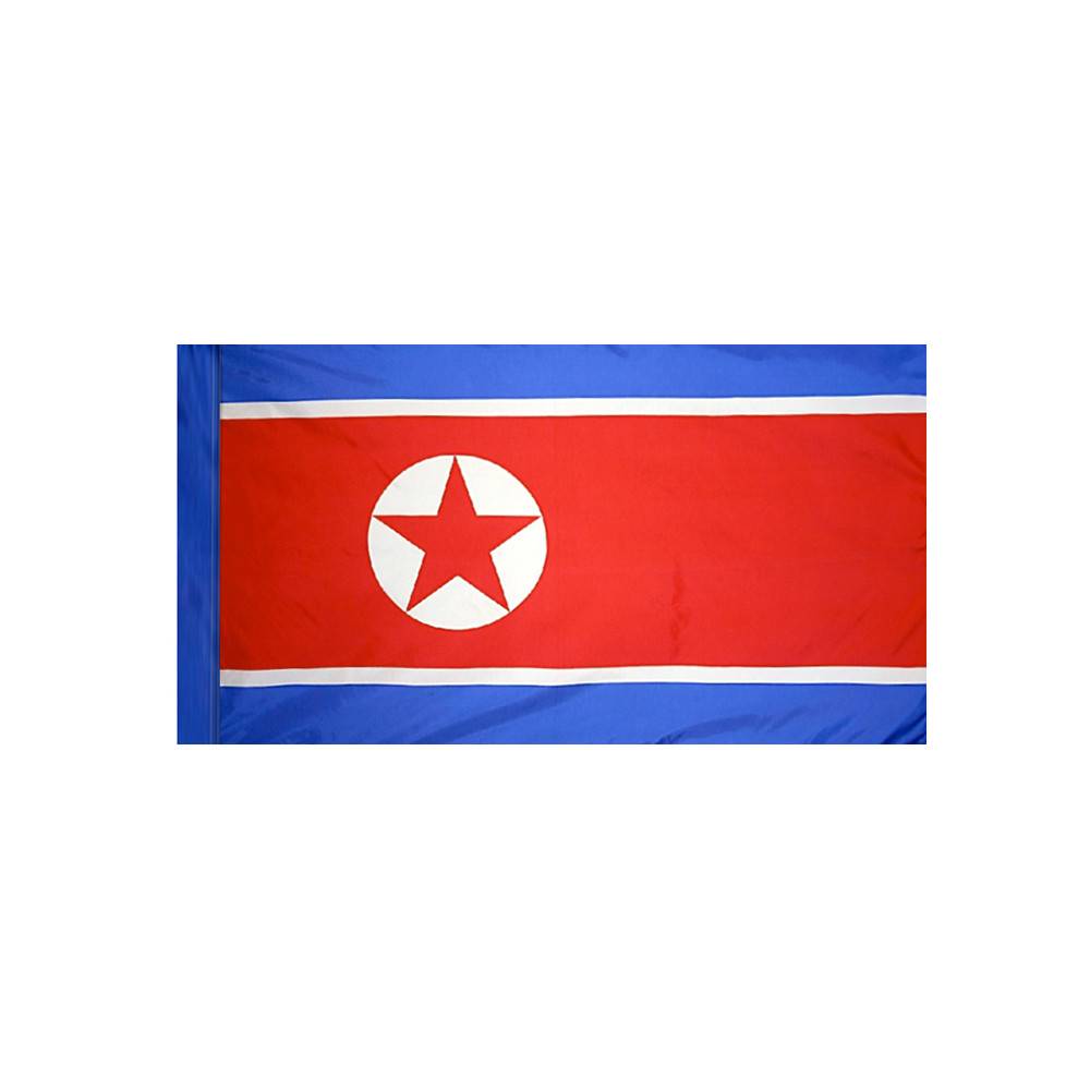 North Korea Flag with Polesleeve