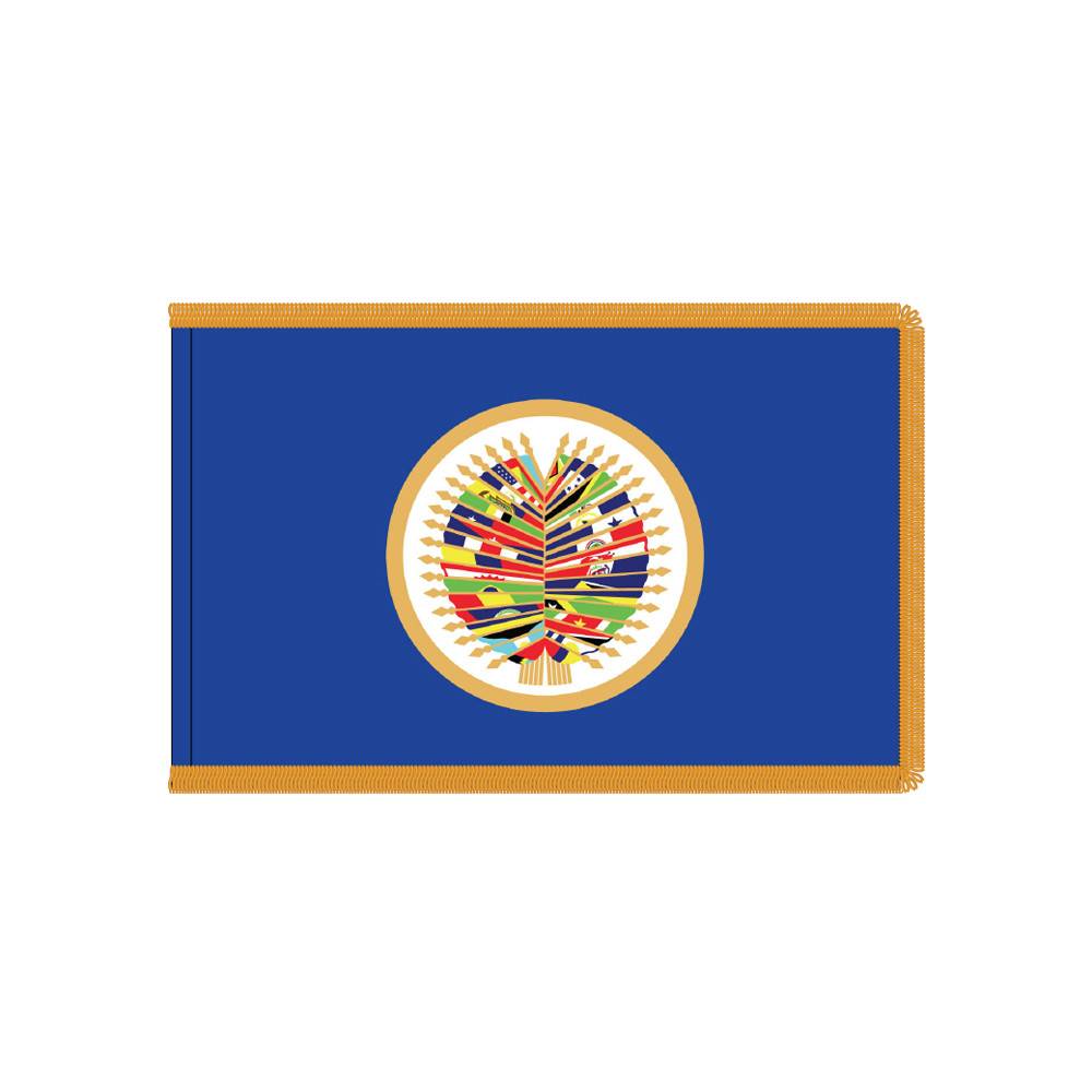 Organization of American States Flag with Polesleeve & Fringe