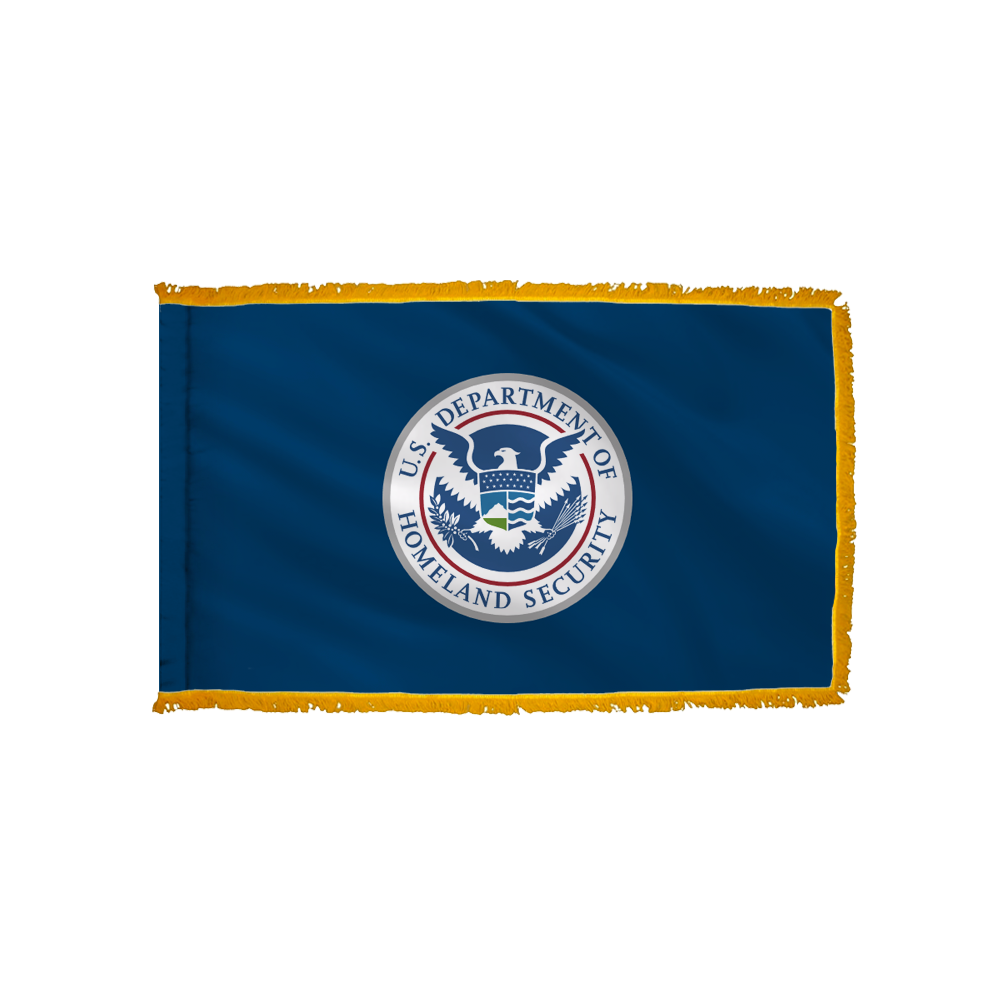 Homeland Security Flag - Indoor/Parade with Polesleeve & Fringe