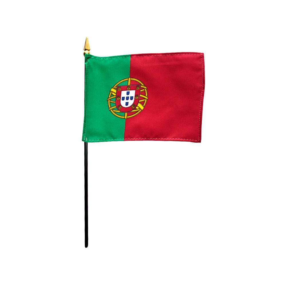 4x6 in. Portugal Stick Flag
