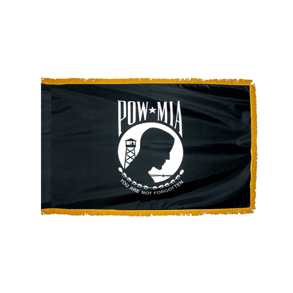 POW/MIA Flag - Single-Sided with Polesleeve Fringe