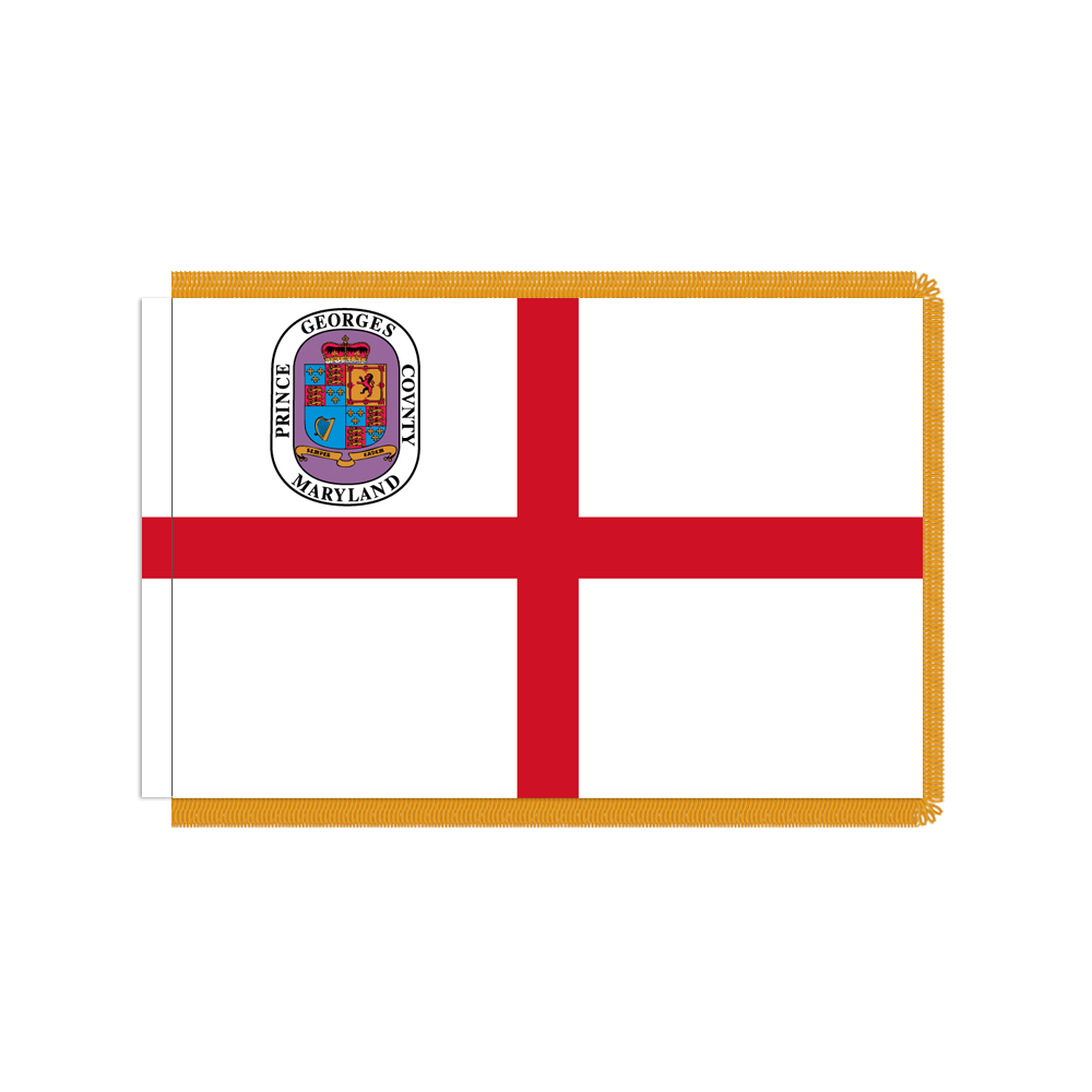 Prince George's County, MD Flag with Polesleeve & Fringe