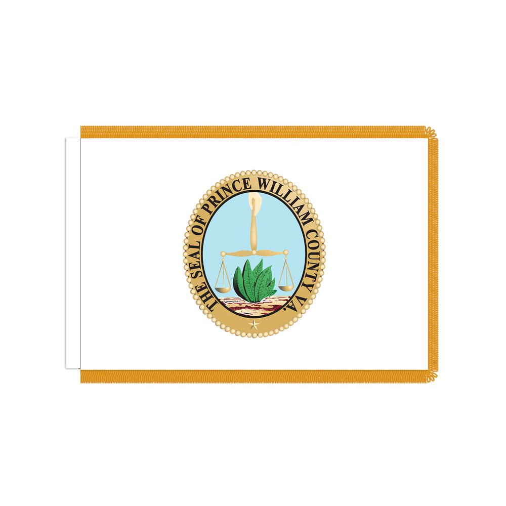 Prince William County, VA Flag with Polesleeve & Fringe