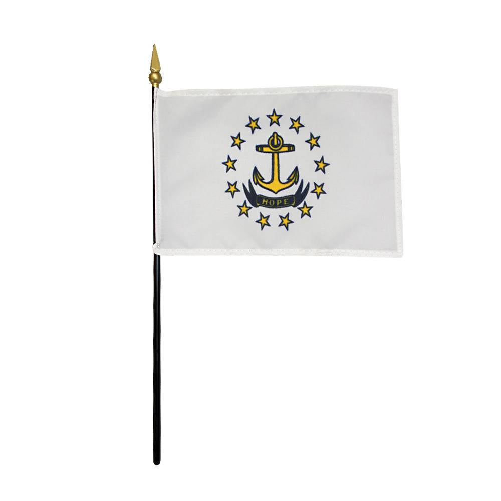 4x6 in. Rhode Island Stick Flag