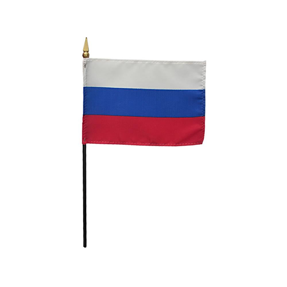 4x6 in. Russia Stick Flag