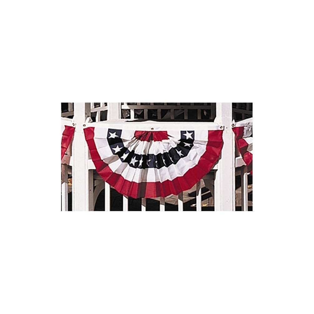 1-1/2 x 3 ft. Pleated Fan Bunting with Stars
