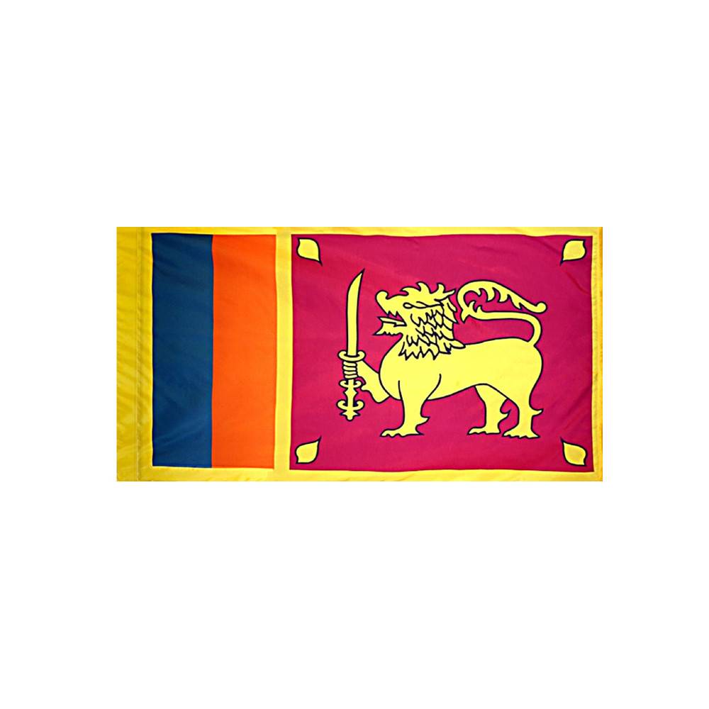 Sri Lanka Flag with Polesleeve
