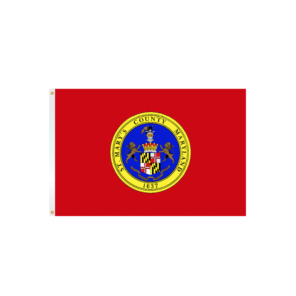 St. Mary's County, MD Flag with Polesleeve & Fringe