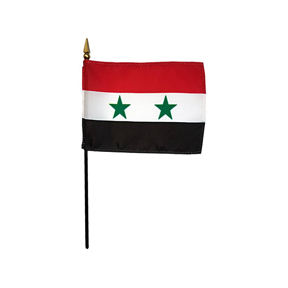 4x6 in. Syria Stick Flag
