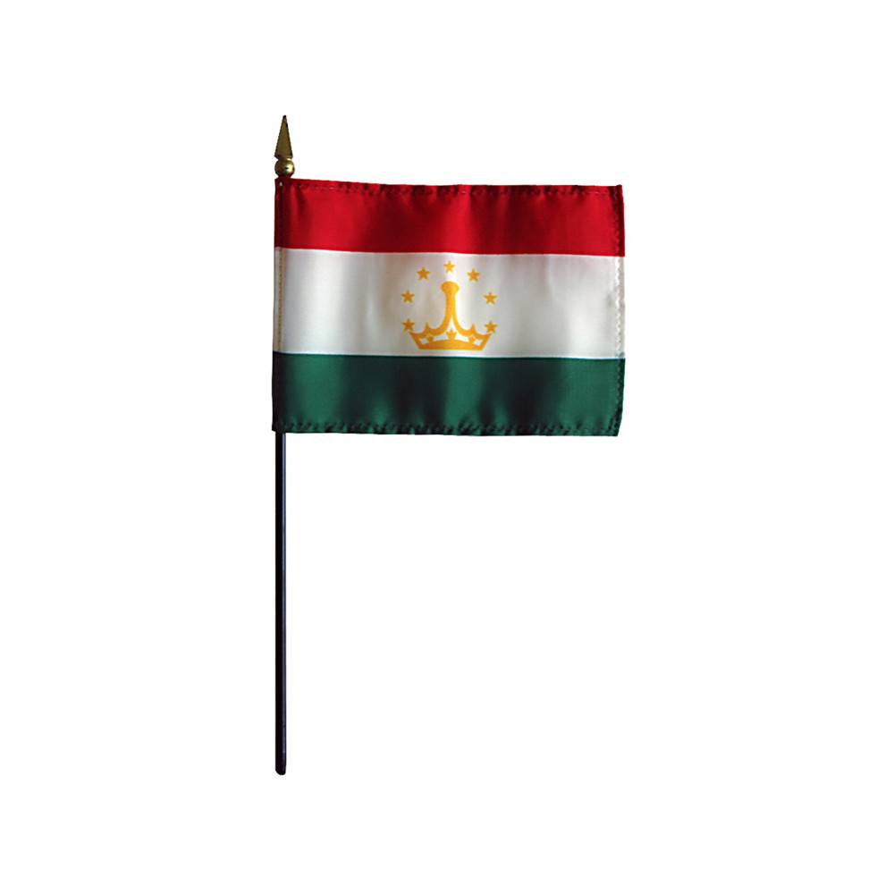 4x6 in. Tajikistan Stick Flag