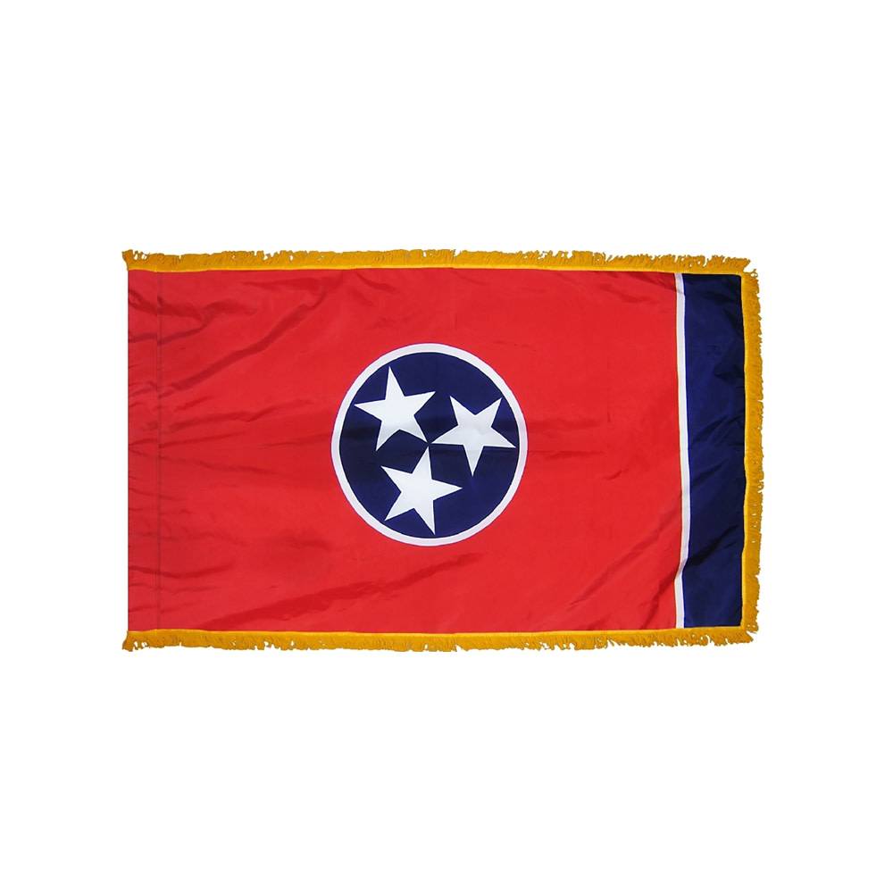 Tennessee Flag with Polesleeve & Fringe