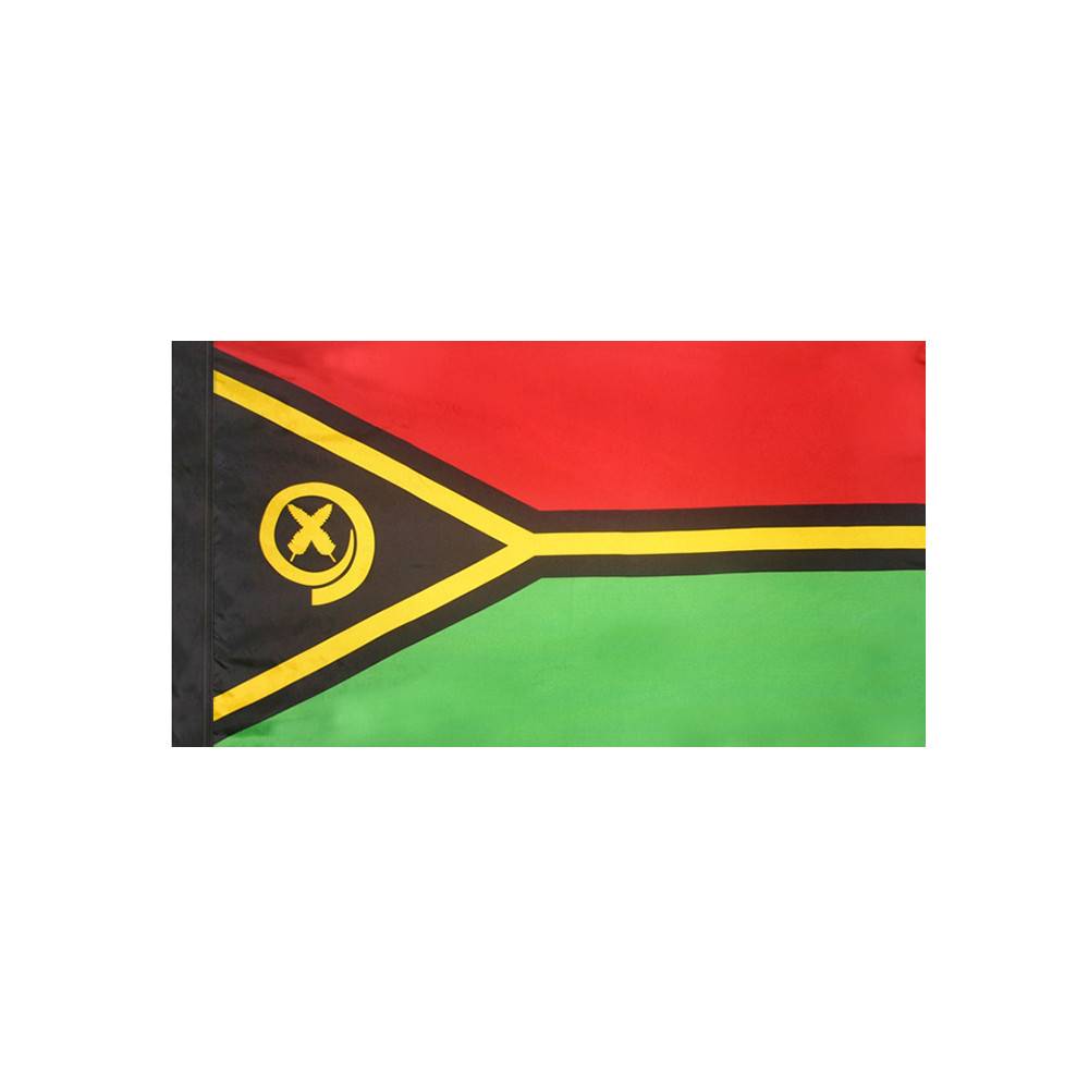 Vanuatu Flag with Polesleeve